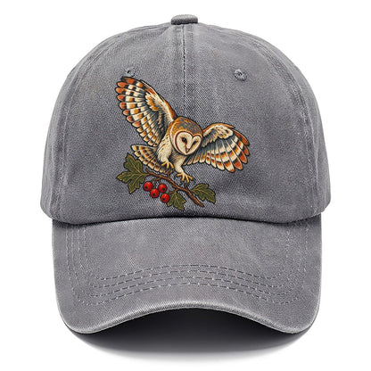 Barn Owl And Hawthorn Berries Uk Culture Heritage Classic Cap – Urban Haze