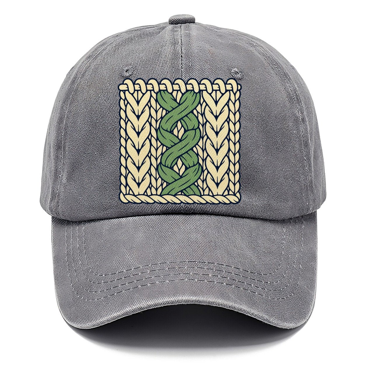 Cable Stitch Swatch Yarn Crafts Classic Cap – Urban Haze