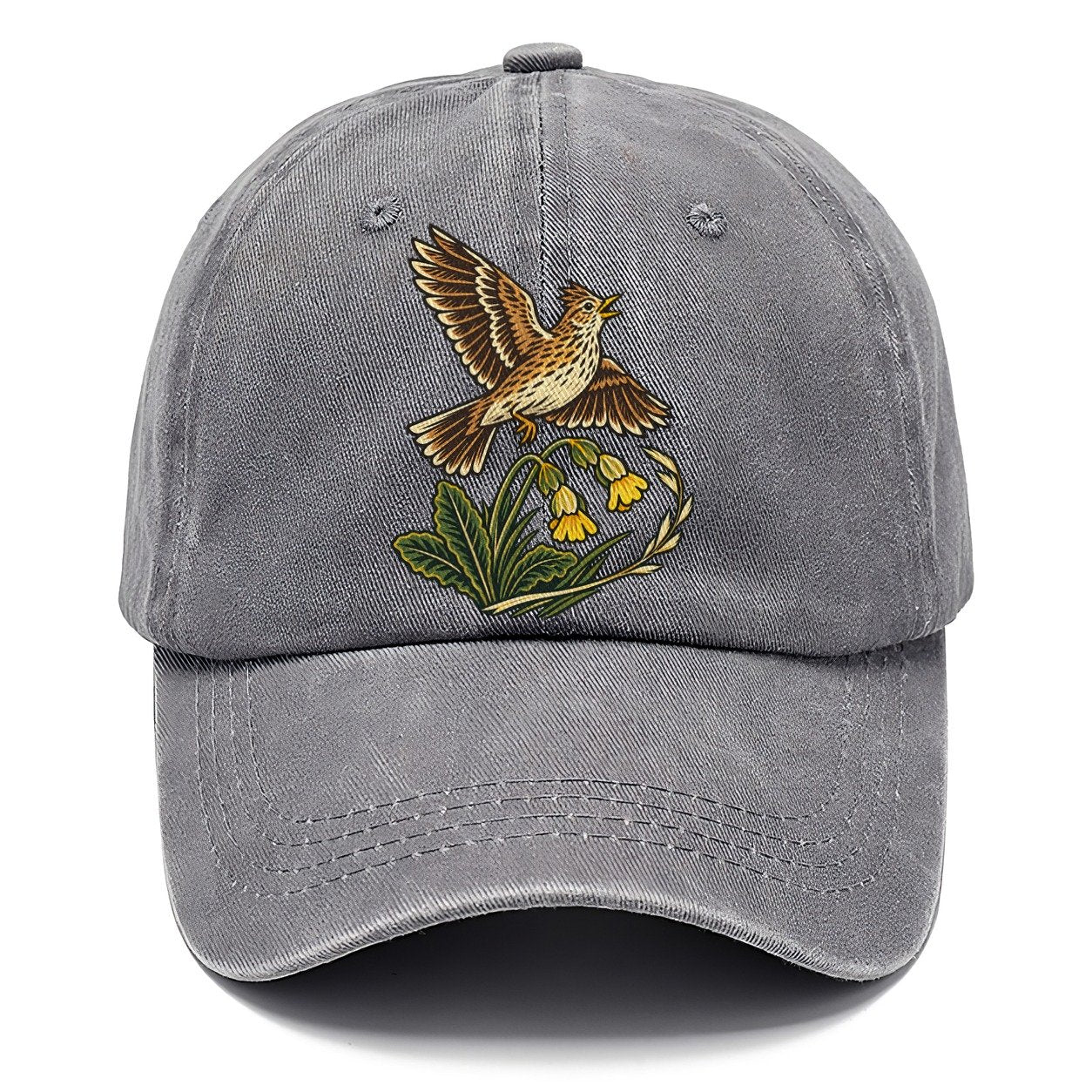 South Downs Skylark And Cowslip Uk Culture Heritage Classic Cap – Urban Haze