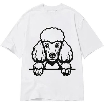 Standard Poodle Elaborate Grooming Pompoms On Paws Intellige Classic T-shirt – White