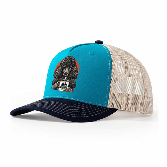 Standard Poodle Mug Truths Trucker Hat – Teal Navy