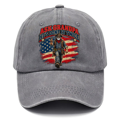 Ask Grandpa He S Done It Twice Old Man Strong Classic Cap – Urban Haze