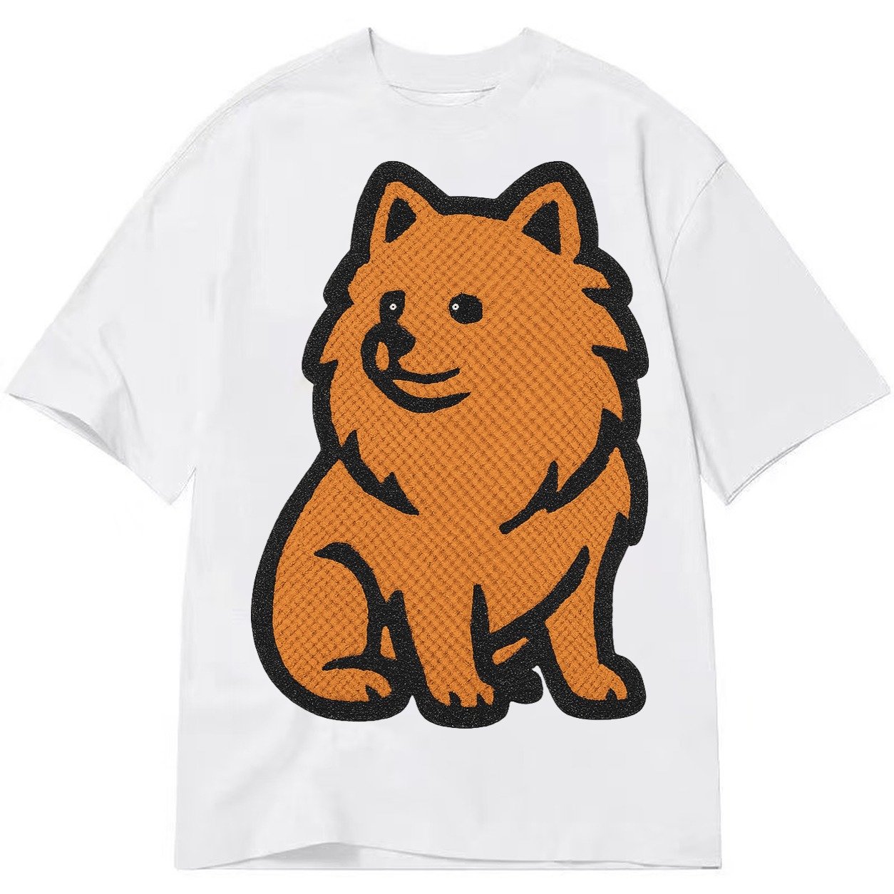Pomeranian Orange Fluffy Charm Classic T-shirt – White
