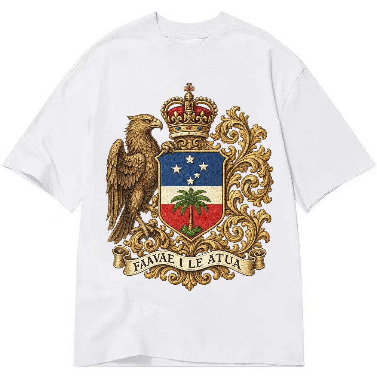 South Africa Springbok Emblem Springbok With Protea Green Go Classic T-shirt – White