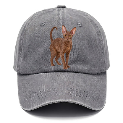 Cornish Rex Standing Three Quarter Realistic Cat Portrait Classic Cap – Urban Haze