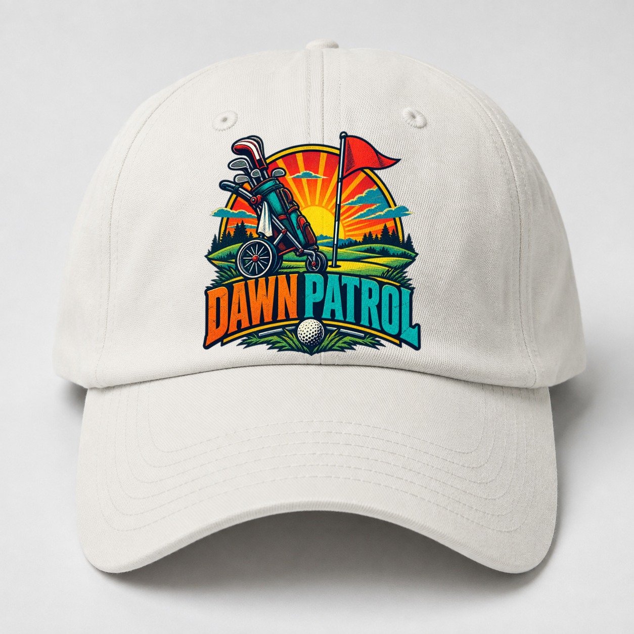 Dawn Patrol Golf Life Baseball Cap – Off White