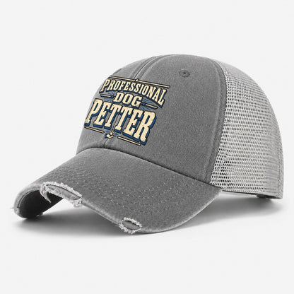 Professional Dog Petter American Wit Washed Trucker Hat – Grey