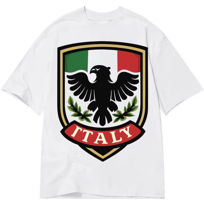 Italy Tricolor Logo Classic T-shirt – White