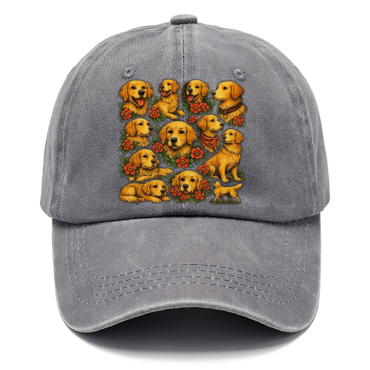 Golden Retriever Floral Sticker Sheet Classic Cap – Urban Haze