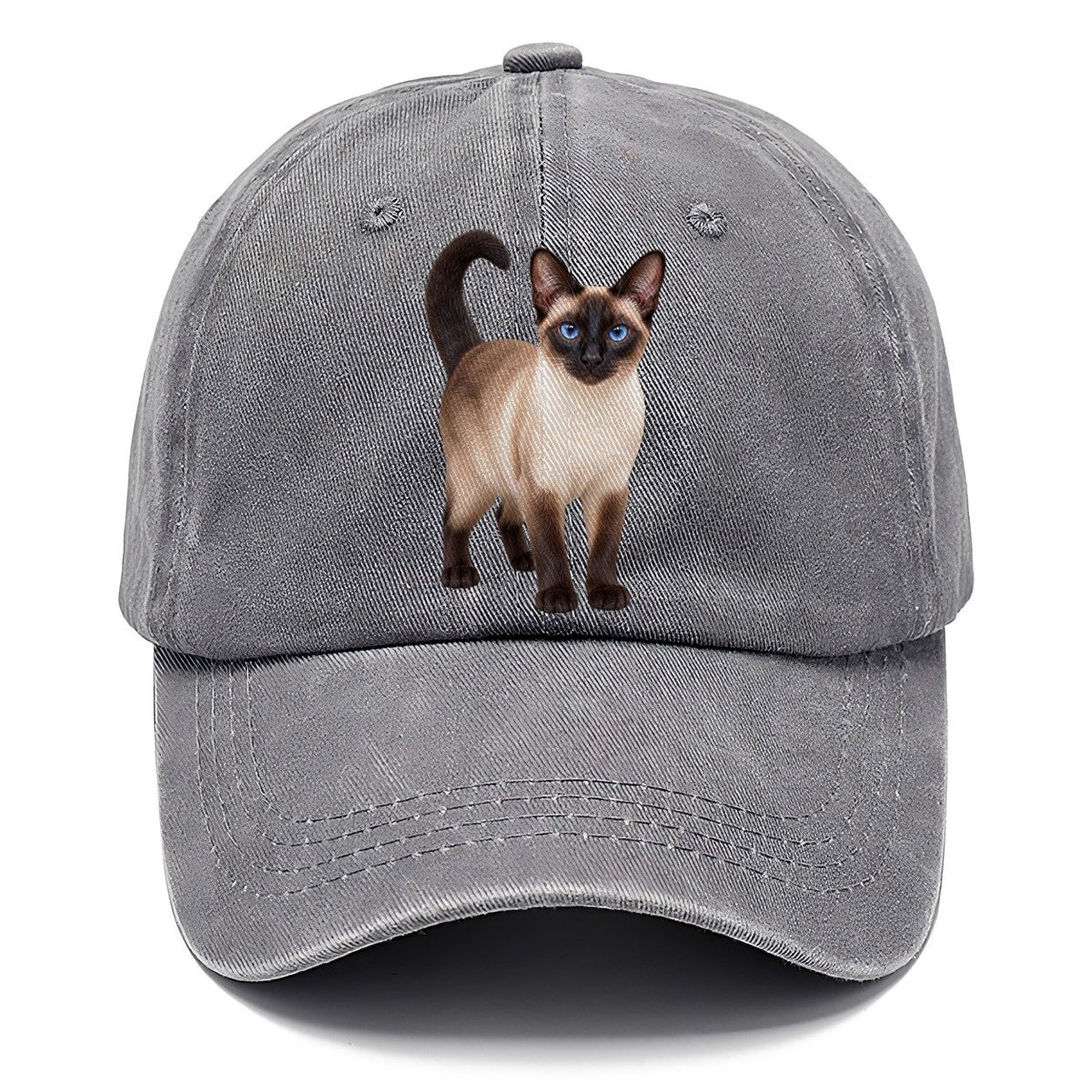 Siamese Standing Three Quarter Realistic Cat Portrait Classic Cap – Urban Haze