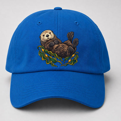 Sea Otter And Bull Kelp Canada Cultural Icons Baseball Cap – Blue