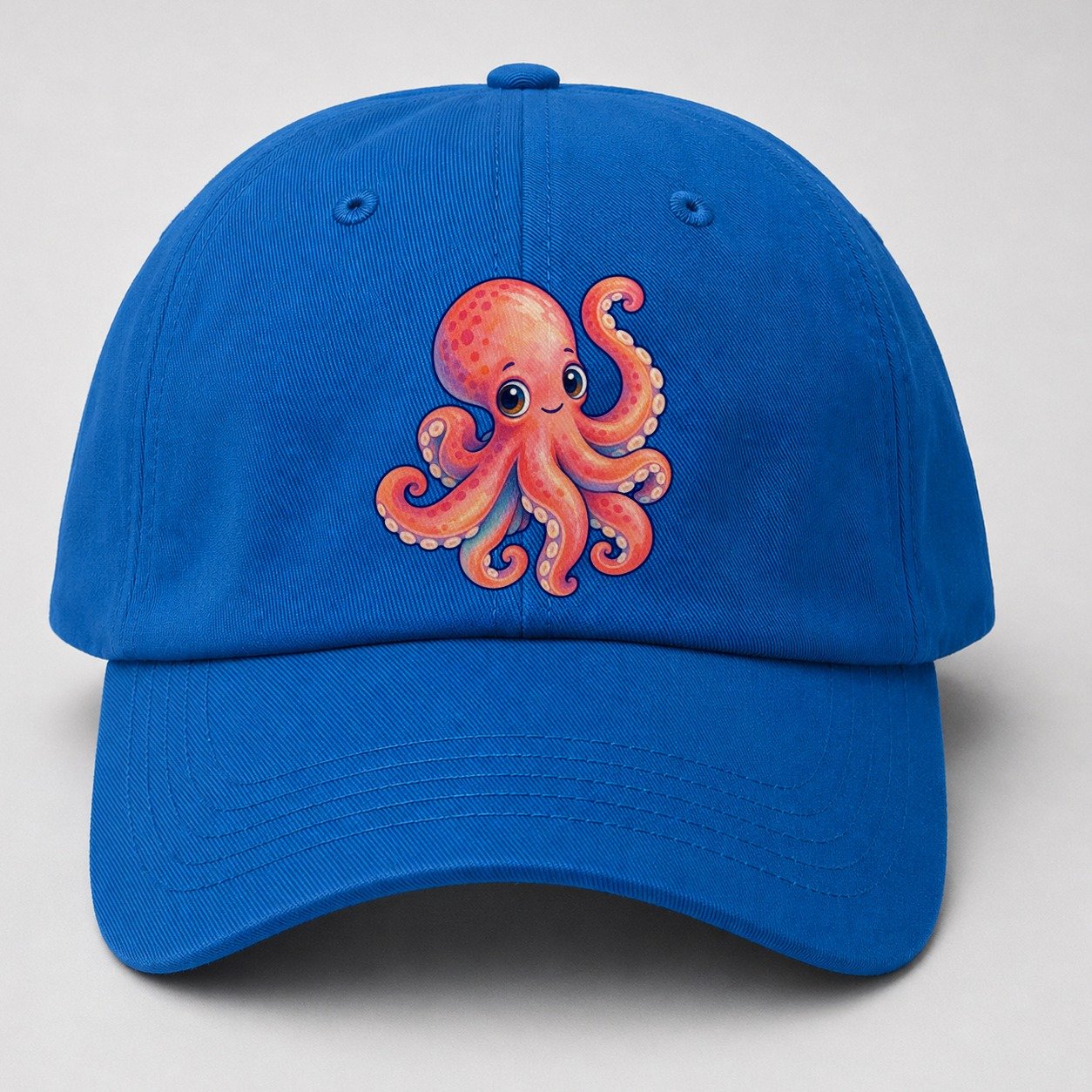 Octopus Tucked Curl Sea Sprite Baseball Cap – Blue