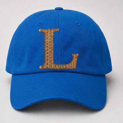 Woven Tweed L Monogram Baseball Cap – Blue