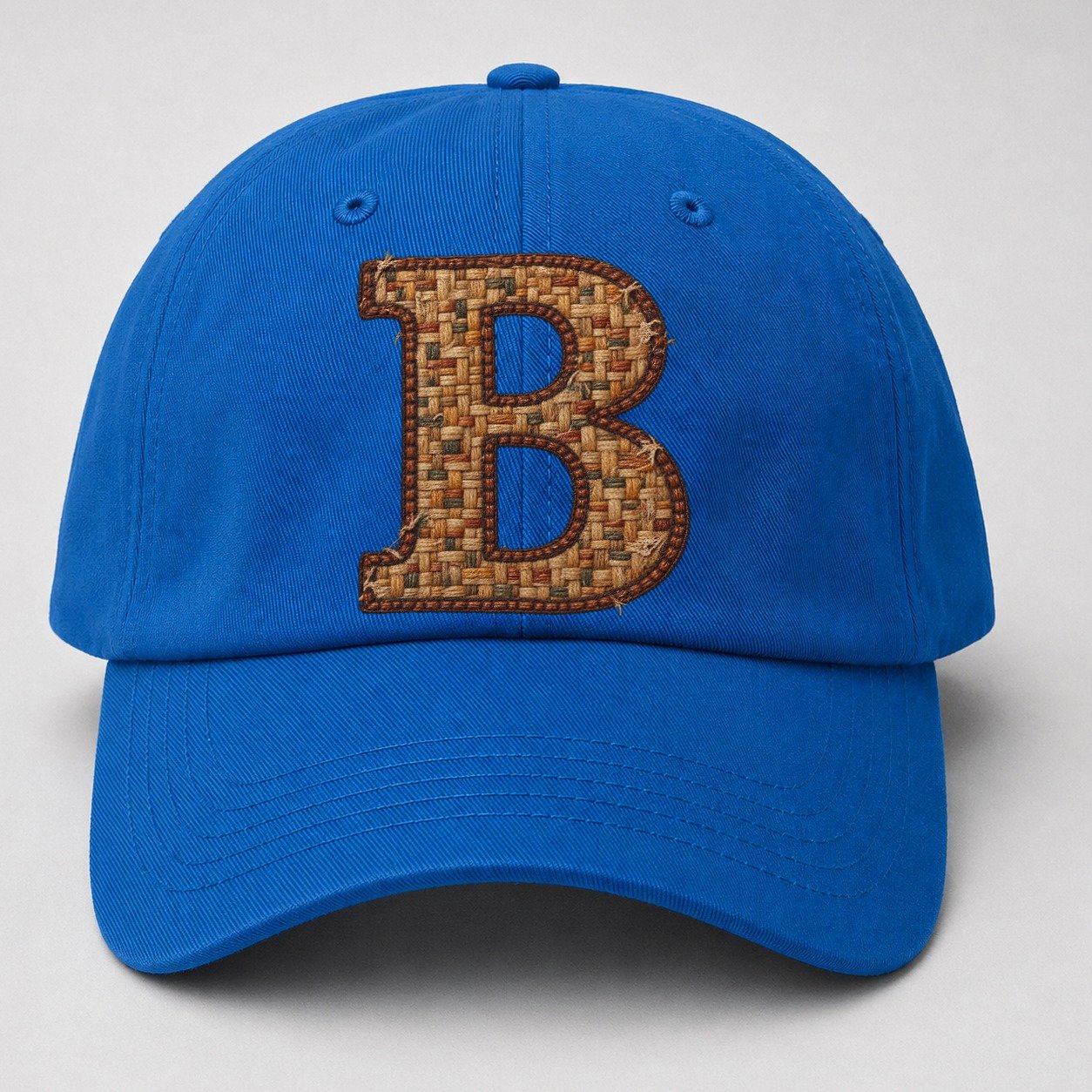 Woven Tweed B Monogram Baseball Cap – Blue