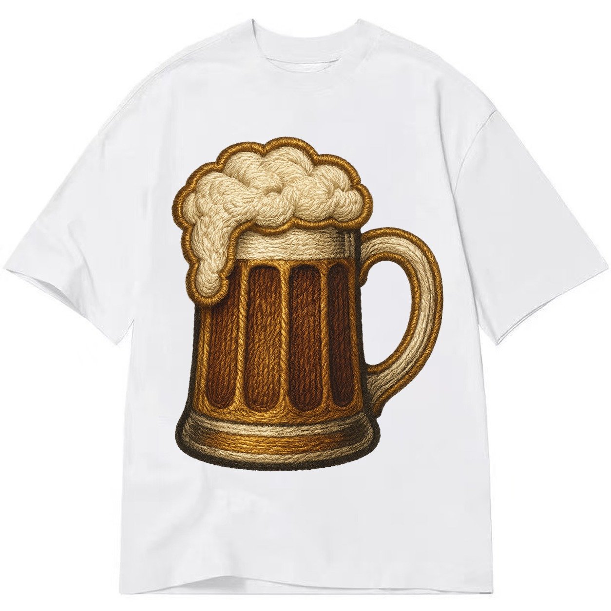 Beer Mug Frosted Mug With Foam Head Classic T-shirt – White