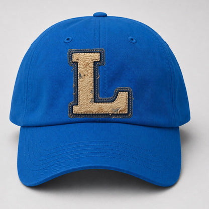 Varsity Chenille L Monogram Baseball Cap – Blue