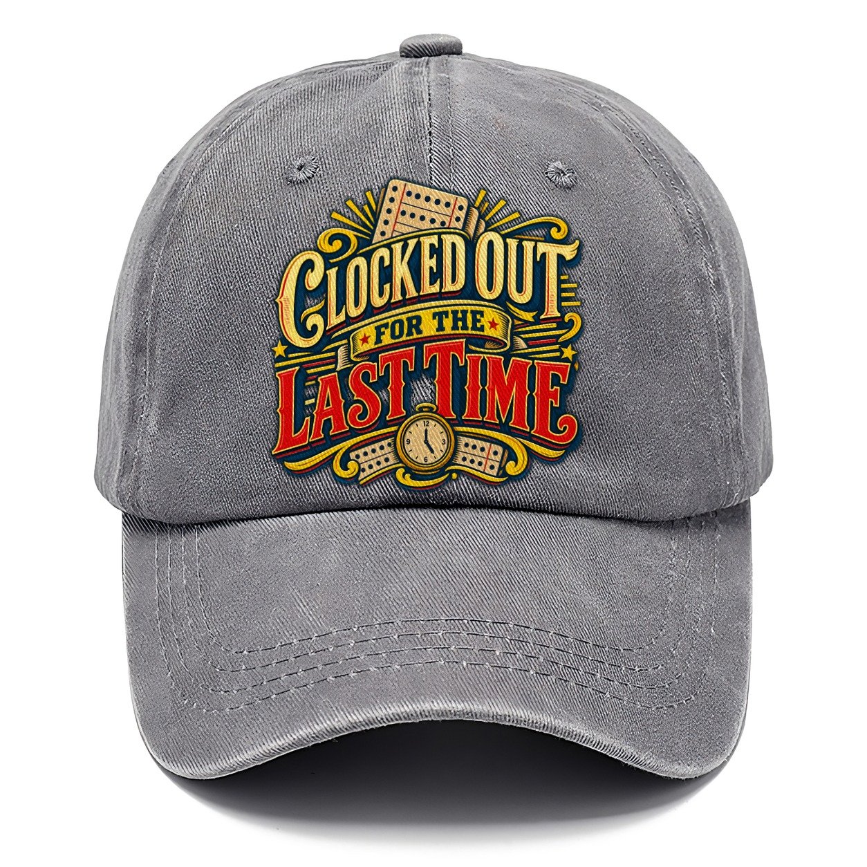 Clocked Out For The Last Time Retired Living Classic Cap – Urban Haze