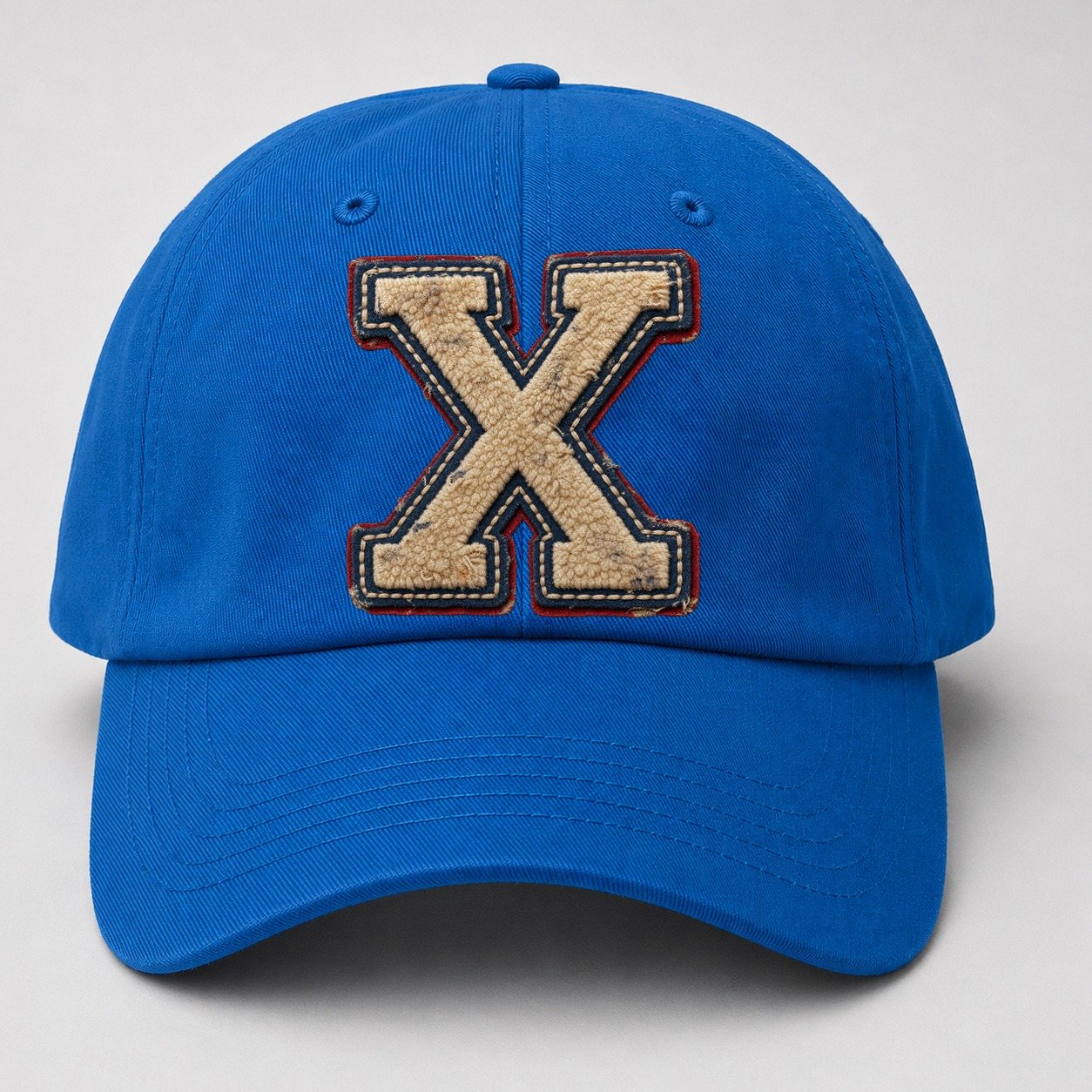 Varsity Chenille X Monogram Baseball Cap – Blue