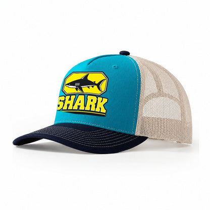 Shark Deep Patrol Heavy Duty Trucker Hat – Teal Navy