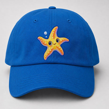 Starfish Side Float Sea Sprite Baseball Cap – Blue