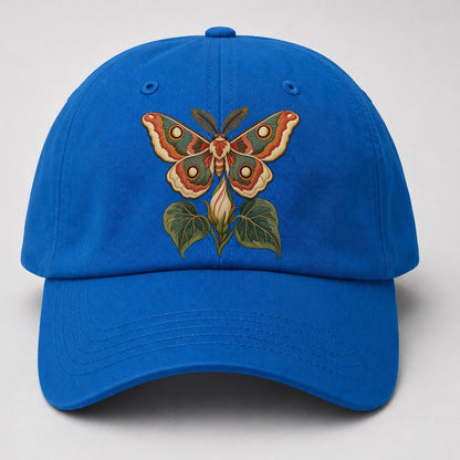 Silk Moth Moonflower Rest Gentle Wild Baseball Cap – Blue