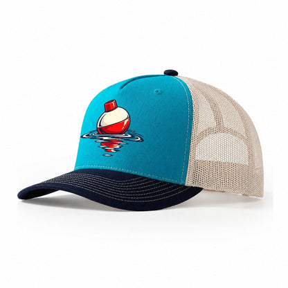 Bobber Float Fishing Elegant Trucker Hat – Teal Navy