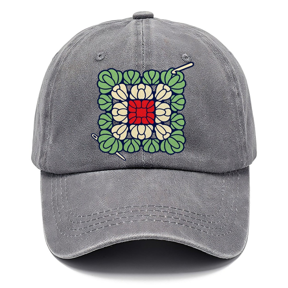 Granny Square Mosaic Yarn Crafts Classic Cap – Urban Haze