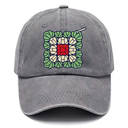 Granny Square Mosaic Yarn Crafts Classic Cap – Urban Haze