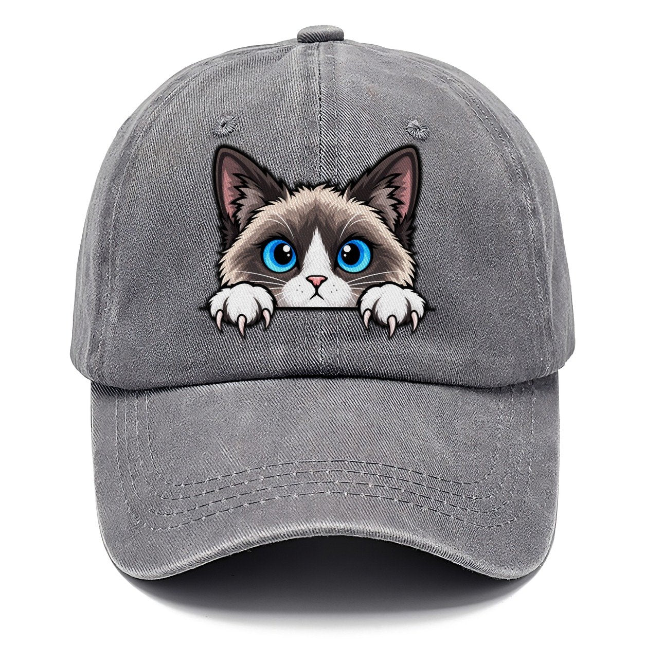 Snowshoe Cat Peeking Peeking Cats Classic Cap – Urban Haze