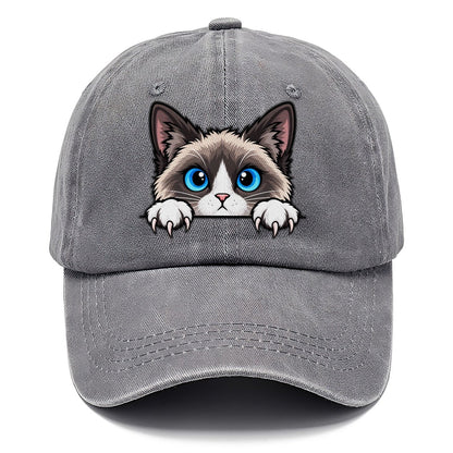 Snowshoe Cat Peeking Peeking Cats Classic Cap – Urban Haze