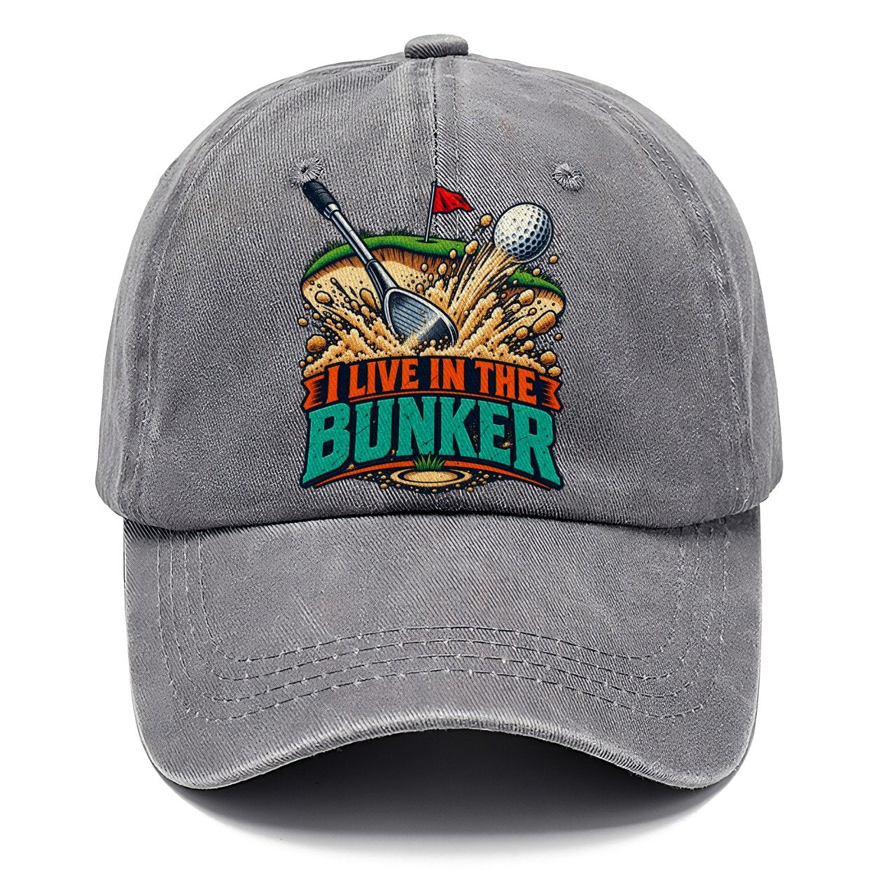 I Live In The Bunker Golf Life Classic Cap – Urban Haze