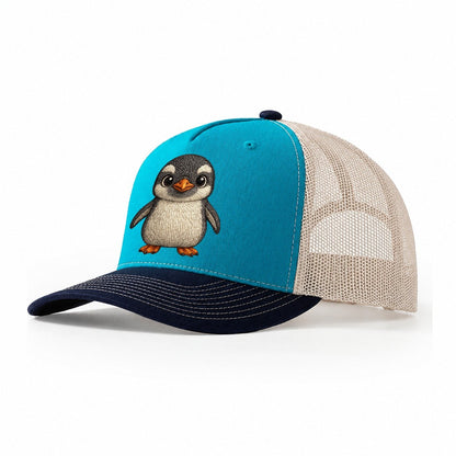 Baby Gentoo Penguin Trucker Hat – Teal Navy