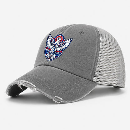 Iceland Minimal Emblem Country Logos Washed Trucker Hat – Grey