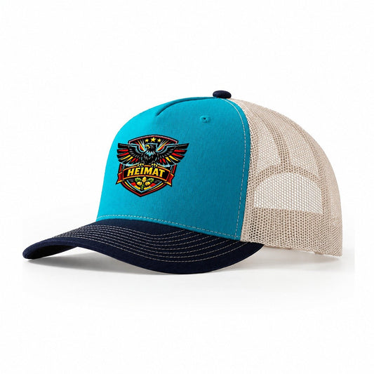 Heimat Crest Trucker Hat – Teal Navy