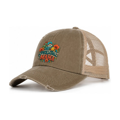 Pickleball Mama Pickleball Life Women's Ponytail Trucker Hat – Taupe Khaki