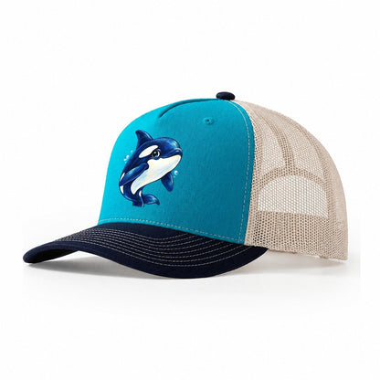 Orca Three Quarter Glide Sea Sprite Trucker Hat – Teal Navy