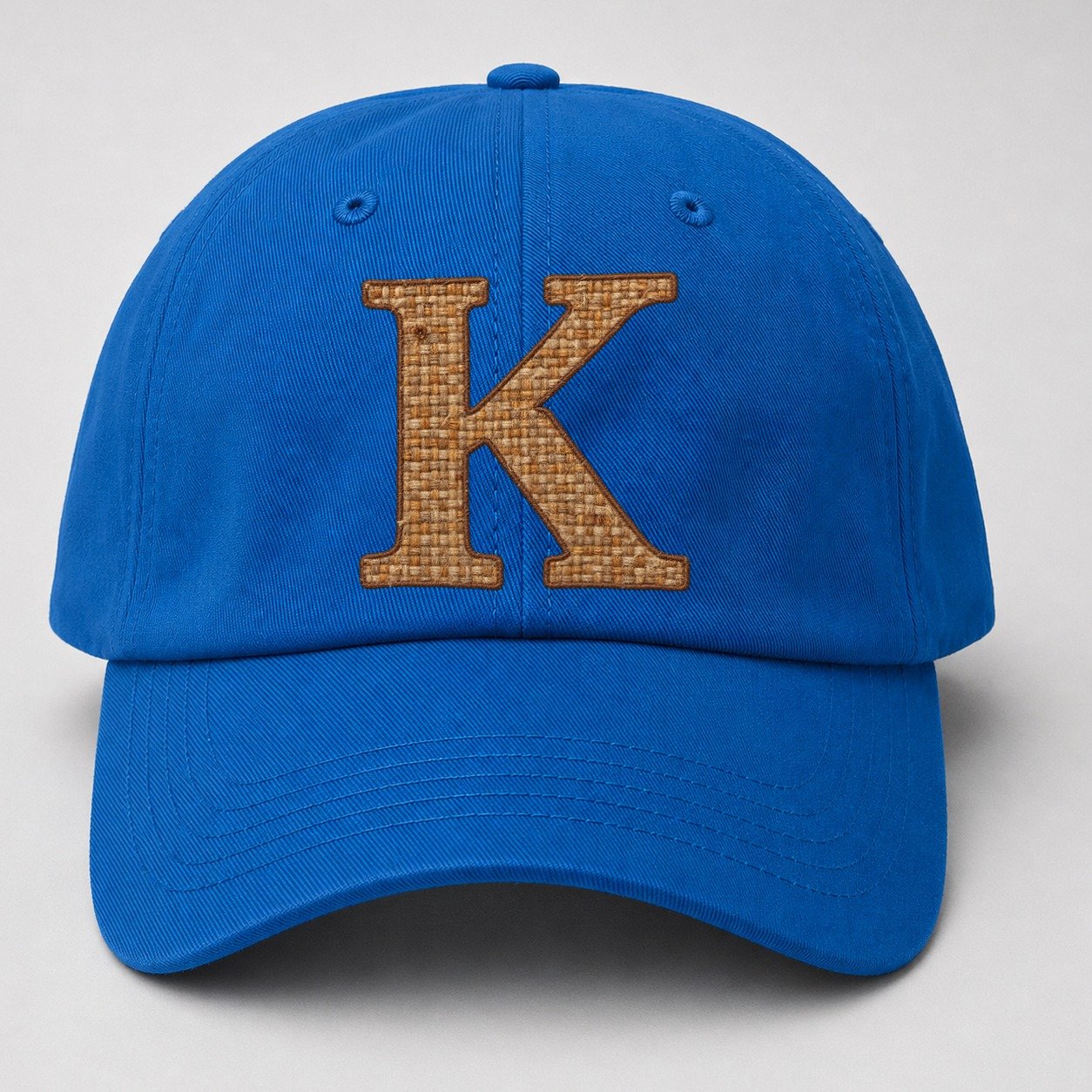 Woven Tweed K Monogram Baseball Cap – Blue
