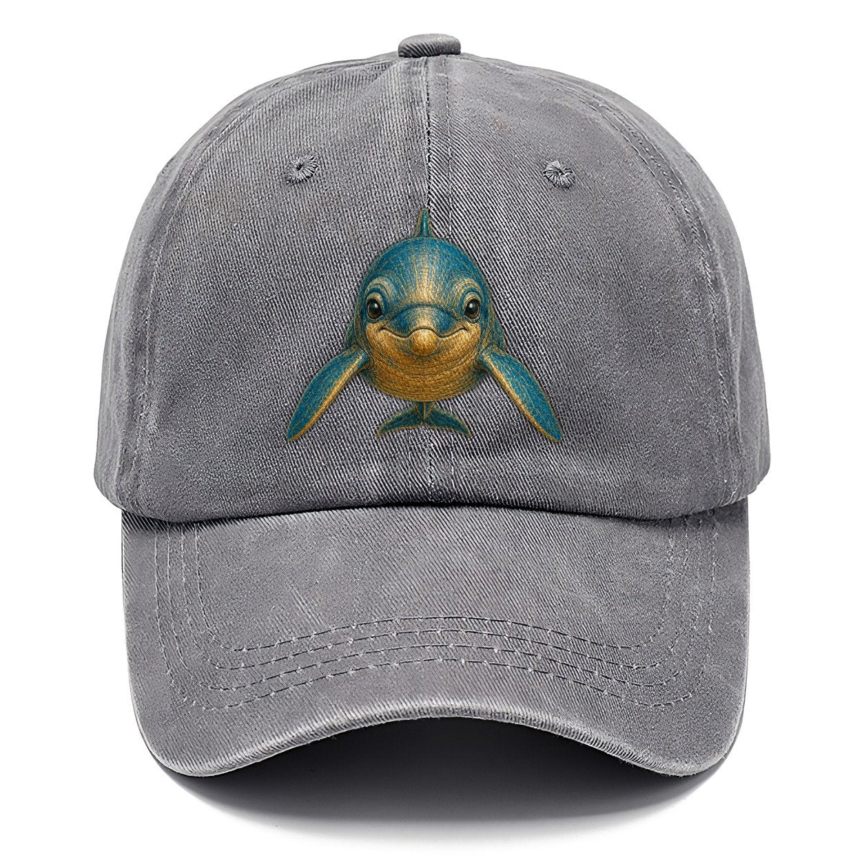 Vintage Blue and Gold Dolphin Classic Cap – Urban Haze