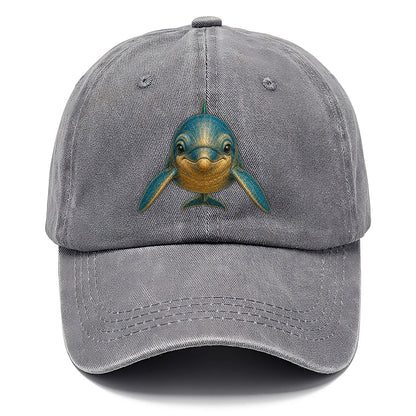 Vintage Blue and Gold Dolphin Classic Cap – Urban Haze