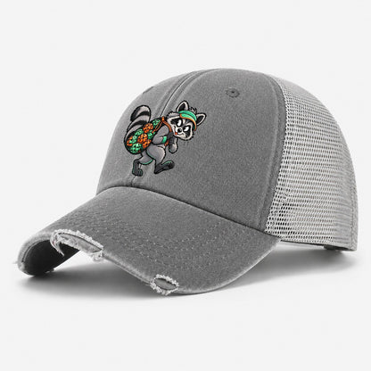 Court Bandit Pickleball Life Washed Trucker Hat – Grey