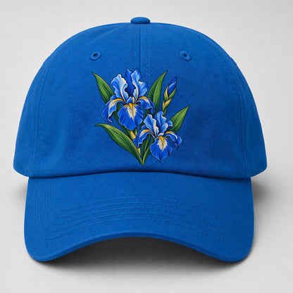 Quebec Blue Flag Iris Canada Cultural Icons Baseball Cap – Blue