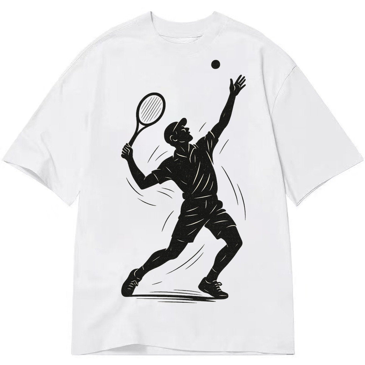Tennis Player Dynamic Serve B36973 Classic T-shirt – White