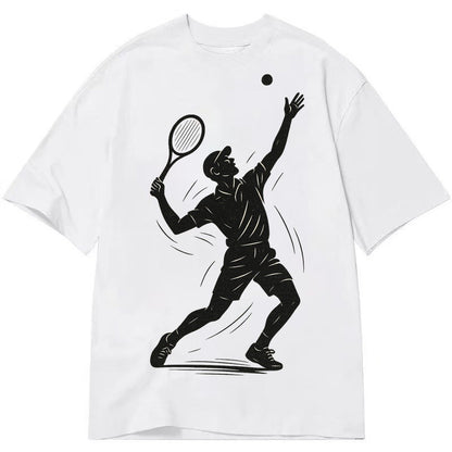 Tennis Player Dynamic Serve B36973 Classic T-shirt – White