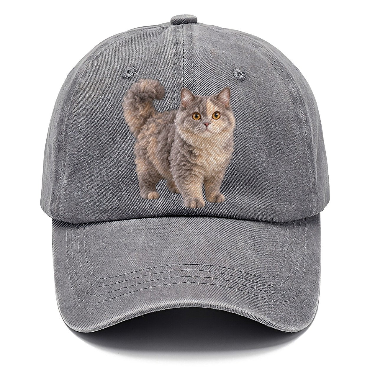 Selkirk Rex Standing Three Quarter Realistic Cat Portrait Classic Cap – Urban Haze