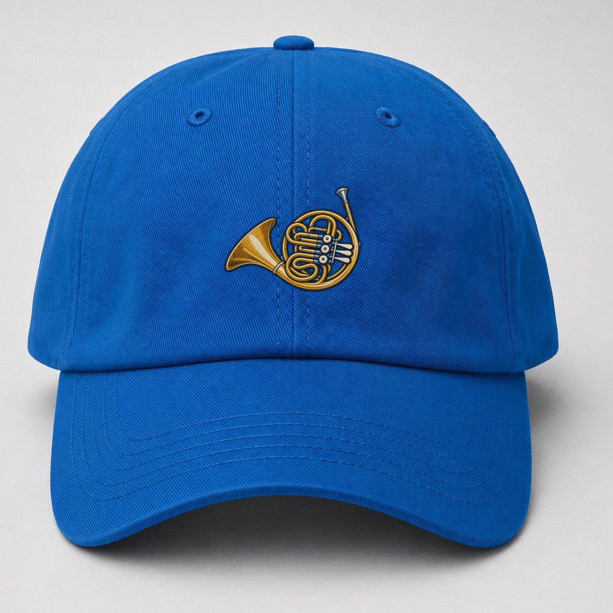 French Horn Tiny Solo Marks Baseball Cap – Blue