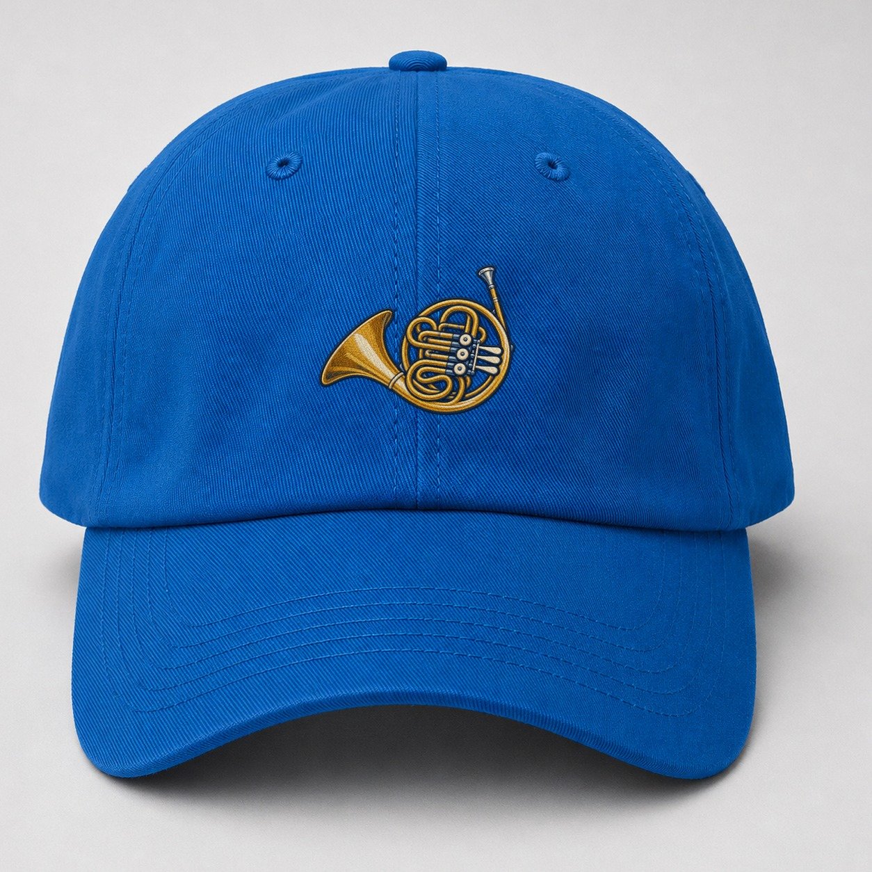 French Horn Tiny Solo Marks Baseball Cap – Blue