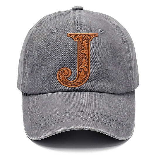 Tooled Leather J Monogram Classic Cap – Urban Haze