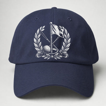 Flag And Ball Crest Golf Life Baseball Cap – Twilight Navy