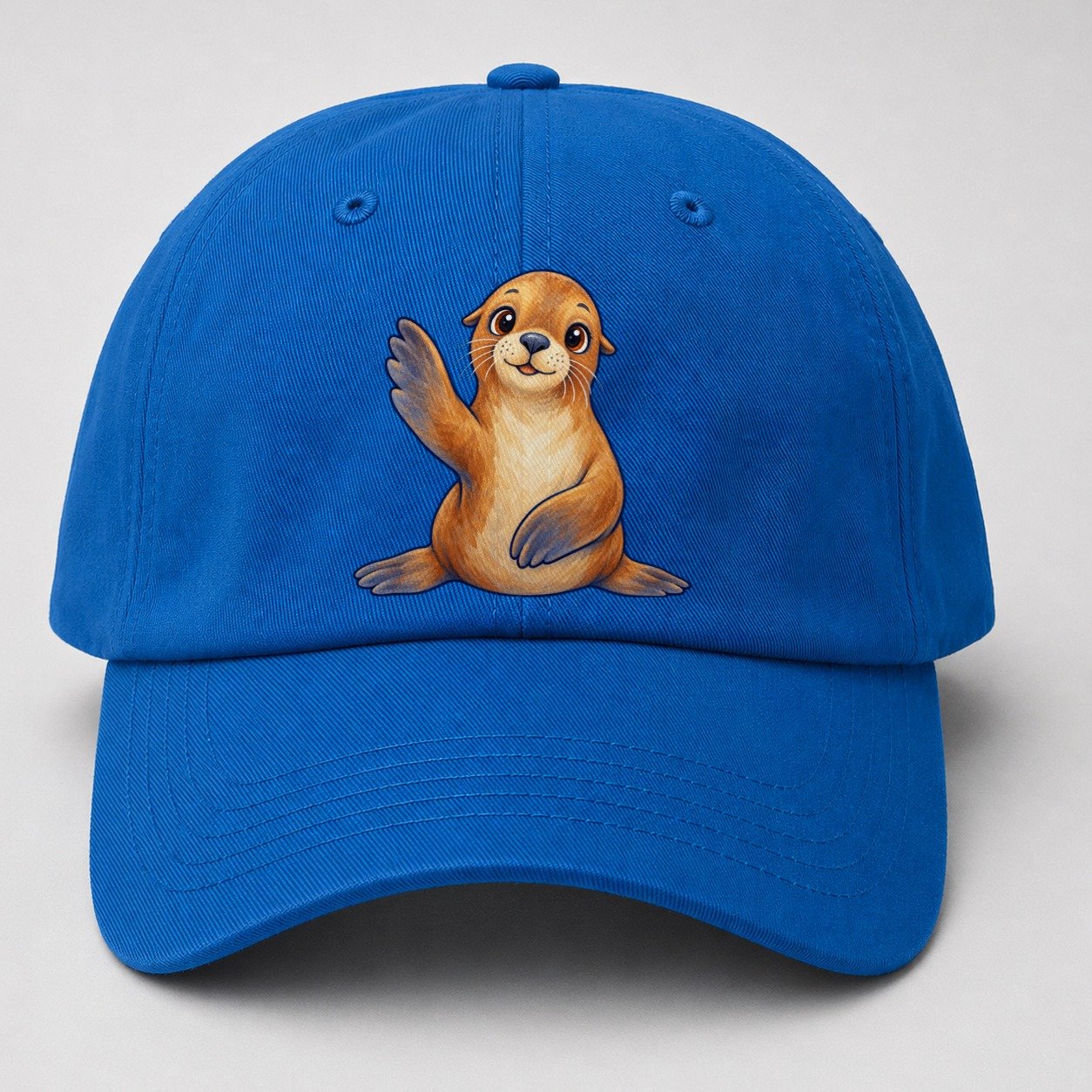 Sea Lion Front Flipper Wave Sea Sprite Baseball Cap – Blue