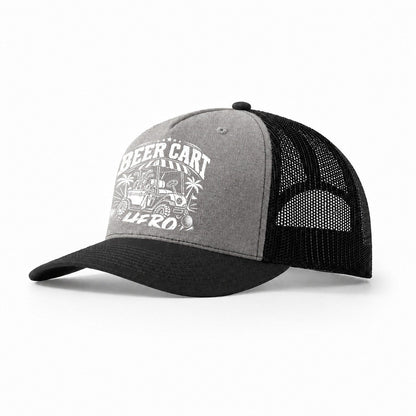 Beer Cart Hero Golf Life Trucker Hat – Grey Black